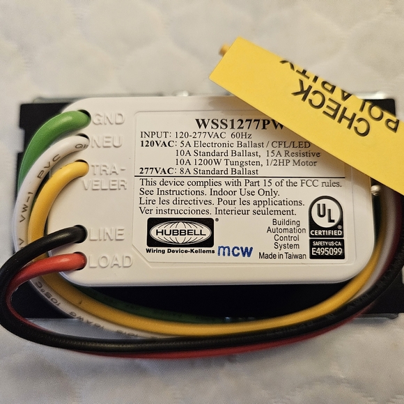 Hubbell WSS1277PW Scrubshield Switch - Brand New in Box - Picture 5 of 7